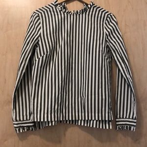 Resort Style blouse - green stripe